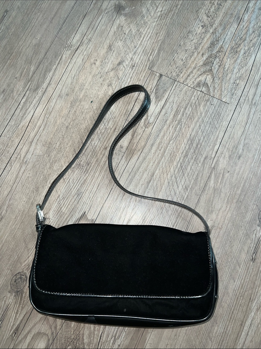 Nine West Black Mini Shoulder Bag with Subtle Shine
